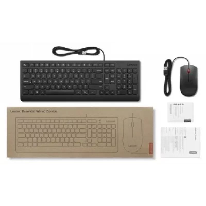 Lenovo Essential Conjunto de teclado y ratón con cable