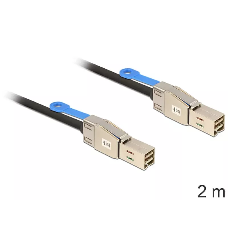 DeLOCK 83395 Cable Serial Attached SCSI (SAS) 2 m Negro