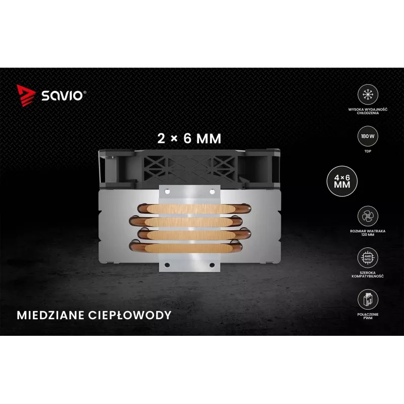 SAVIO VORTEX X2 Disipador de CPU