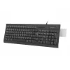 Teclado completo cableado NATEC MORAY Home/Office USB QWERTY US International Negro, 104 teclas, teclado numérico
