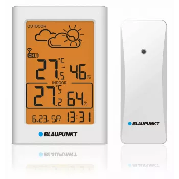 Estación meteorológica Blaupunkt WS15WH con sensor exterior, blanca