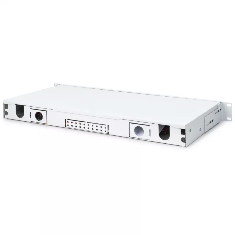 CAJA DE EMPALME DE FIBRA ÓPTICA LC OS2 1U 12XLC OS2 PIGTAILS ACOPLADOR