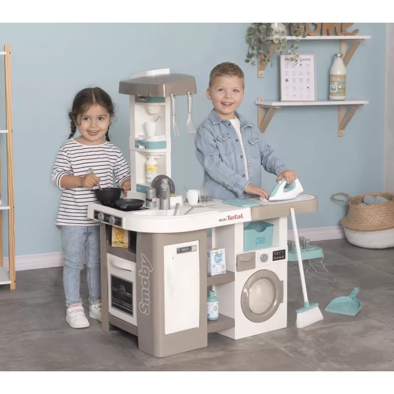 Smoby 311050 cocina de juguete con zona de lavado y accesorios