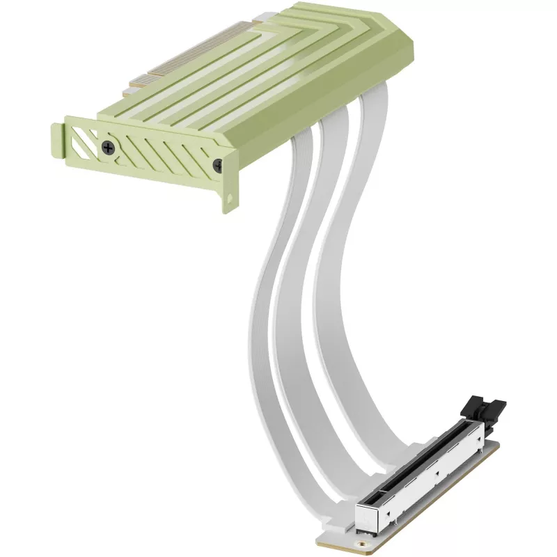 Riser PCIe 5.0 Hyper de HYTE, 20 cm, verde/blanco (ACC-HYTE-PCIE50-MM)