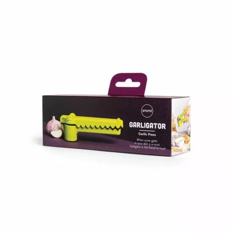 Prensaajos con mango Ototo Design Garligator verde plastico acero