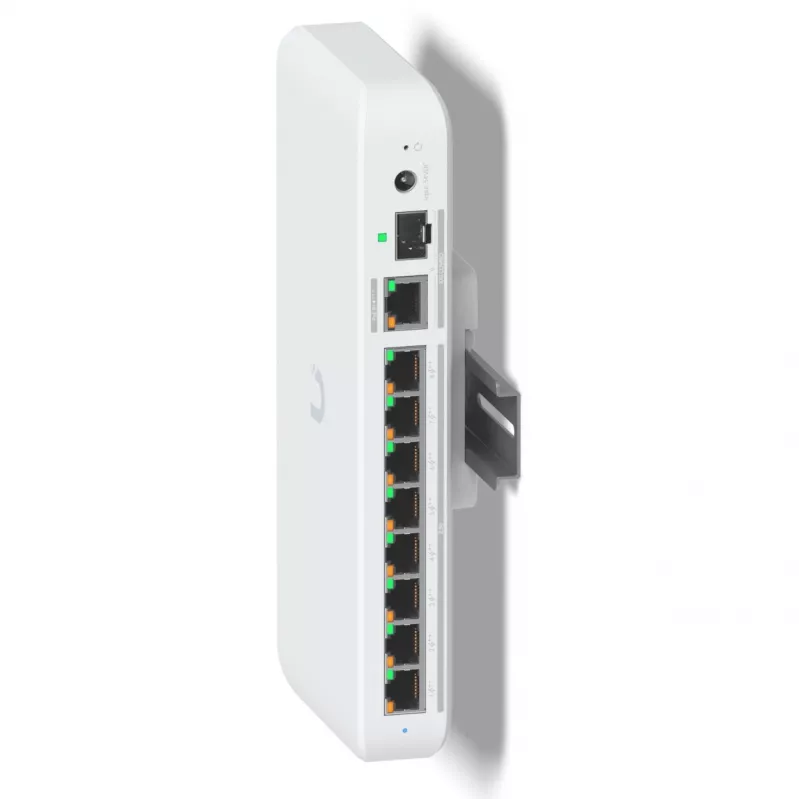 Soporte para carril DIN Ubiquiti UACC-Switch-DIN para switches UniFi Compact, blanco