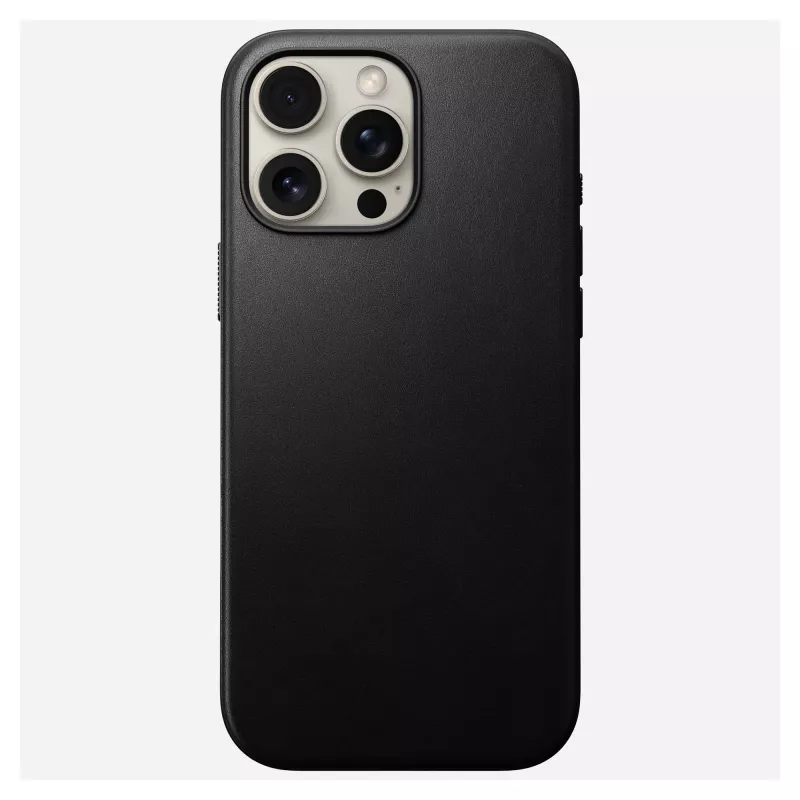 Funda para móvil Nomad NM01693185 para Apple iPhone 16 Pro Max, cuero/TPU/PC, negra, compatible con pantalla de 17,5 cm (6,9