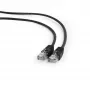 Cable de red Cat. 5E con protección antiacodamiento moldeada, conector de 50μ, 1 m, Negro