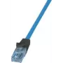 Logilink Professional - cable de red - RJ-45 (M) a RJ-45 (M) - 3 m - UTP - CAT 6a - libre de halógenos, moldeado, protección de lengüeta, conductor macizo, soporte 4K30Hz (HDBaseT) - azul (CPP003)
