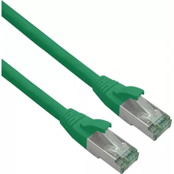 Helos 363720 Cable de conexión Cat.6a Superflex, cable en bruto Cat.7, RJ-45, 2 m, verde