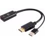 Adaptador HDMI (conector hembra) a DisplayPort (conector macho) ShiverPeaks 4K 60Hz 20 cm