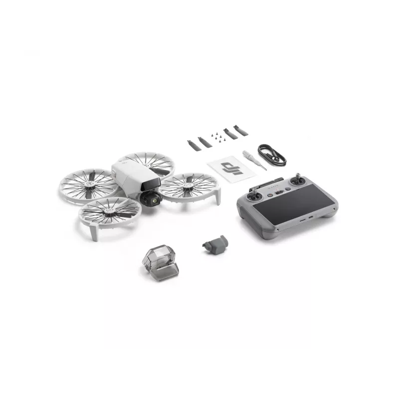 Dron DJI Flip con mando DJI RC 2, 48 MP, 4K HDR (3840x2160), 3110 mAh, 16 m/s, hasta 31 min de vuelo, menos de 249 g, negro/blanco