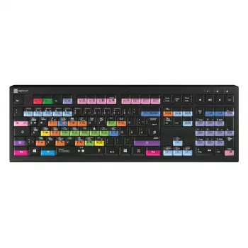 Teclado Logickeyboard LKB-FLS-A2PC-DE Universal USB QWERTZ alemán negro