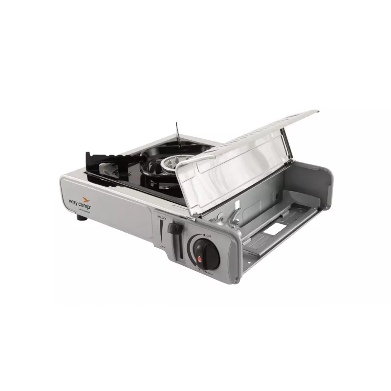 Hornillo de camping Easy Camp 2200W, 2 zonas de cocción, control manual