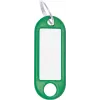 Llavero WEDO 262 101804 — identificadores de plástico verdes 21 × 52 mm, pack de 10