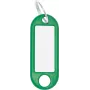 Llavero WEDO 262 101804 — identificadores de plástico verdes 21 × 52 mm, pack de 10
