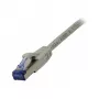 Cable de parcheo RJ45 - CAT6A 500M - 1,0 m - gris - S-STP (S/FTP) - componentes verificados (certificado GHMT) - AW