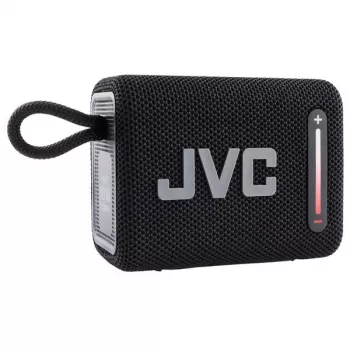 Altavoz portátil JVC XS-E114B, IPX6 resistente al agua, Bluetooth 5.3, 5 W RMS, batería de 2000 mAh, radio FM, TWS, negro