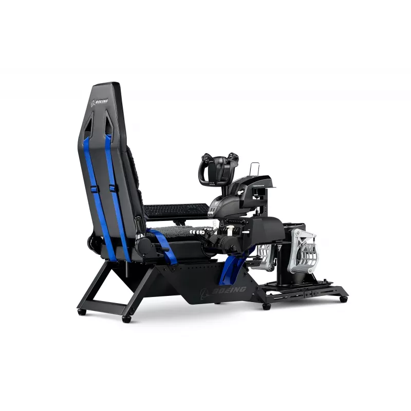 Cabina de simulador de vuelo Next Level Racing Boeing Commercial Edition, detalles azules