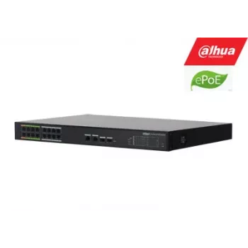 Conmutador ePoE 100Mbps 16 puertos + 2G uplink + 2SFP, ePoE 8 puertos, ePoE hasta 800m, Hi-PoE