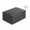 Estación de acoplamiento USB doble DeLOCK para 2 x SATA HDD SSD con función de clonación y lector de tarjetas