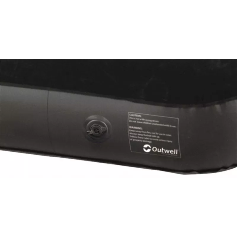 Colchón hinchable Outwell Classic Single – cama de aire de camping individual, negro-gris