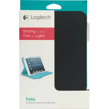 Logitech Folio funda protectora - funda protectora para tablet - carbono negro