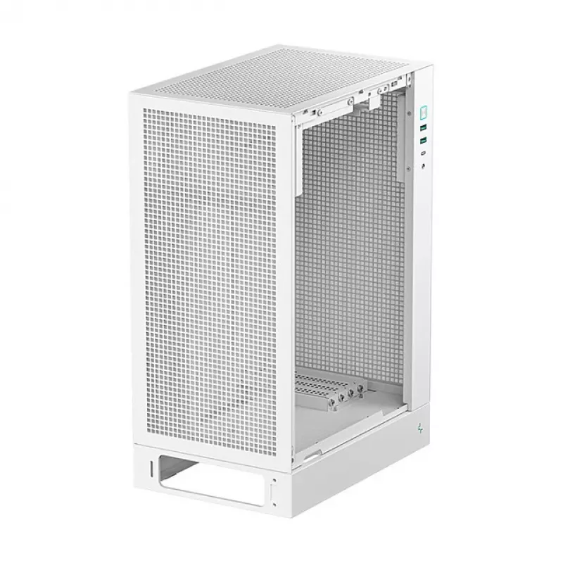 DeepCool CH170 PLUS WH caja de PC Midi Tower, Micro ATX, sin fuente de alimentación, 4 ranuras de expansión, blanca
