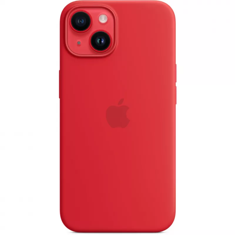 Apple iPhone 14 Funda de silicona con MagSafe, (PRODUCT)Rojo