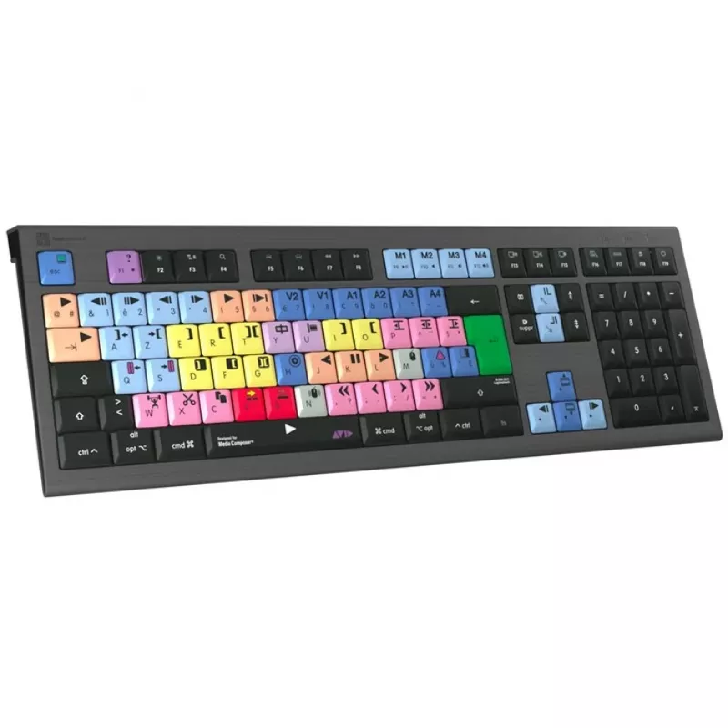 Logickeyboard Avid Media Composer ASTRA 2 teclado retroiluminado Mac francés (LKB-MCOM4-A2M-FR)