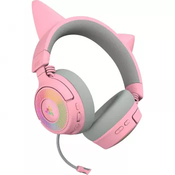 Razer Kraken Kitty V3 Pro - Quartz Auriculares Con cable e inalámbricos Diadema Gaming USB Type-A Bluetooth Rosa