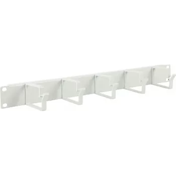 Lanview Panel de organización de cables 1U 19, 5 ganchos blanco (RAO100WH)
