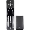 ZWILLING 97438-004-0 Set de manicura de 4 piezas en estuche de piel negro