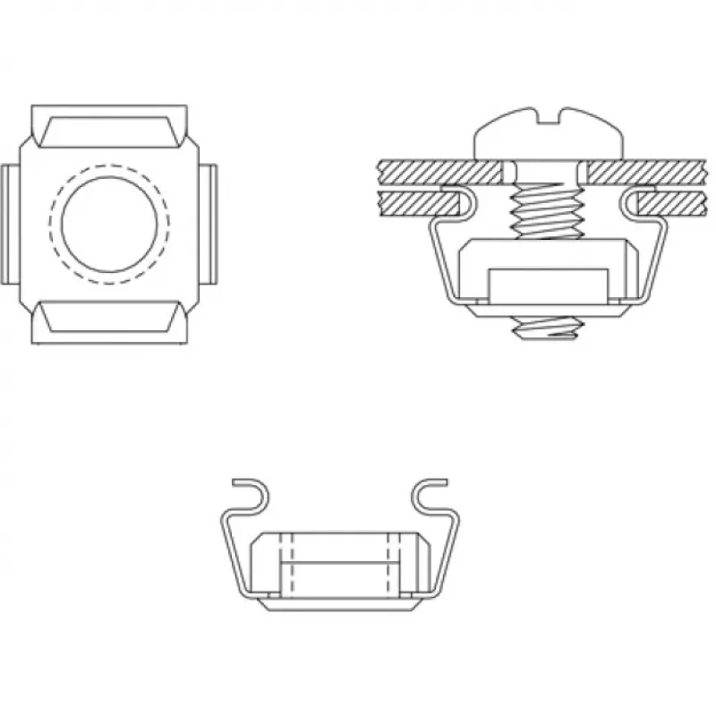Kit de montaje LogiLink M6 para componentes de 48,30 cm (19