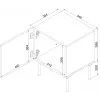 Set de mesita de noche 2 uds. cama meble PALAZZO BIS 45×39×H59 cm, blanco mate, MDF/aglomerado