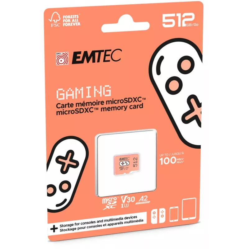Tarjeta MicroSDXC Emtec Gaming 512 GB
