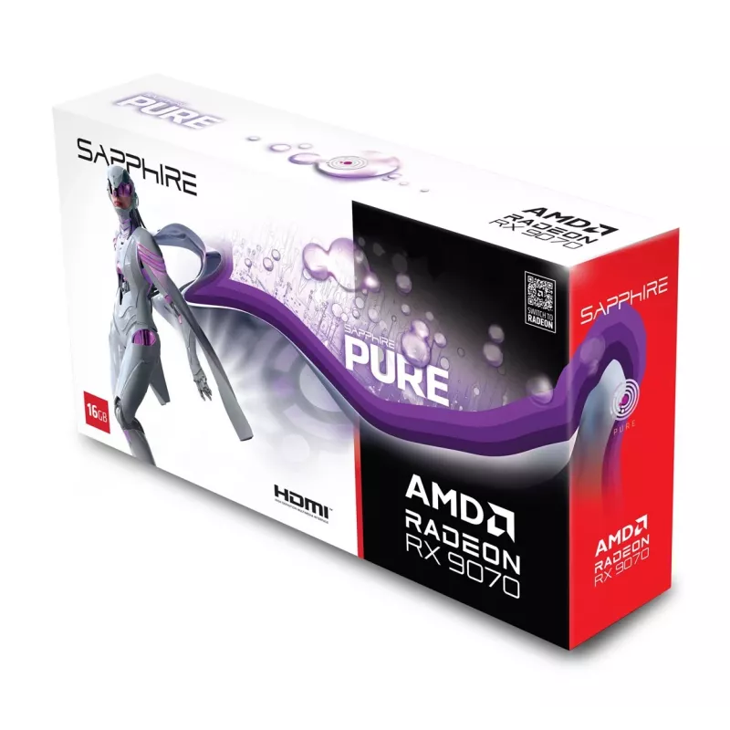 SAPPHIRE Radeon RX 9070 16GB GDDR6 tarjeta gráfica