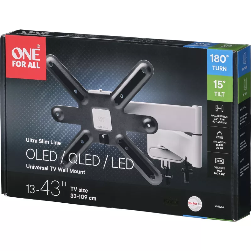 Soporte de pared para TV ultra delgado 43 WM 6254 (gris, 33 - 109 cm / 13 - 43