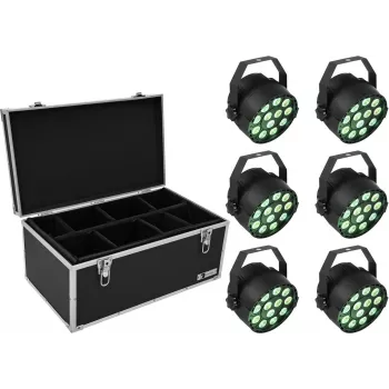 Set de luz LED PAR EUROLITE 6x TCL Spot con maletín de transporte, modelo TDV-1