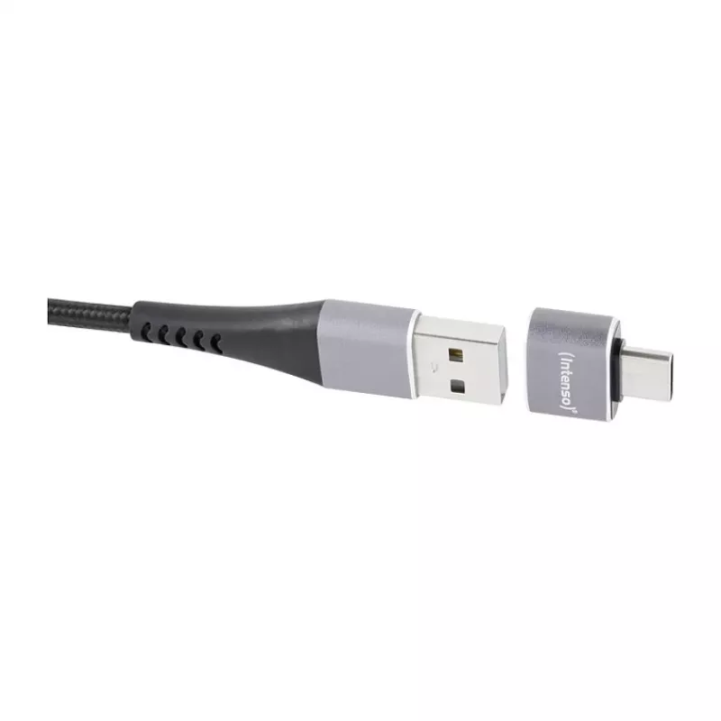 Intenso Pack de 3 Adaptador USB USB-A -> USB-C C480C aluminio