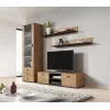 Cama Meble SOHO 140 mueble de TV, roble Lefkas/negro