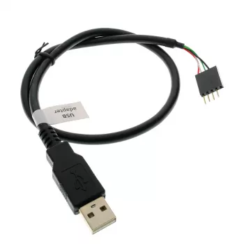 Cable USB Akasa 0,4 m USB A Negro