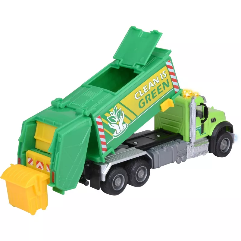 Coche de juguete Majorette Mack Granite Camión de basura Modelo 213743007, coche de fundición a presión