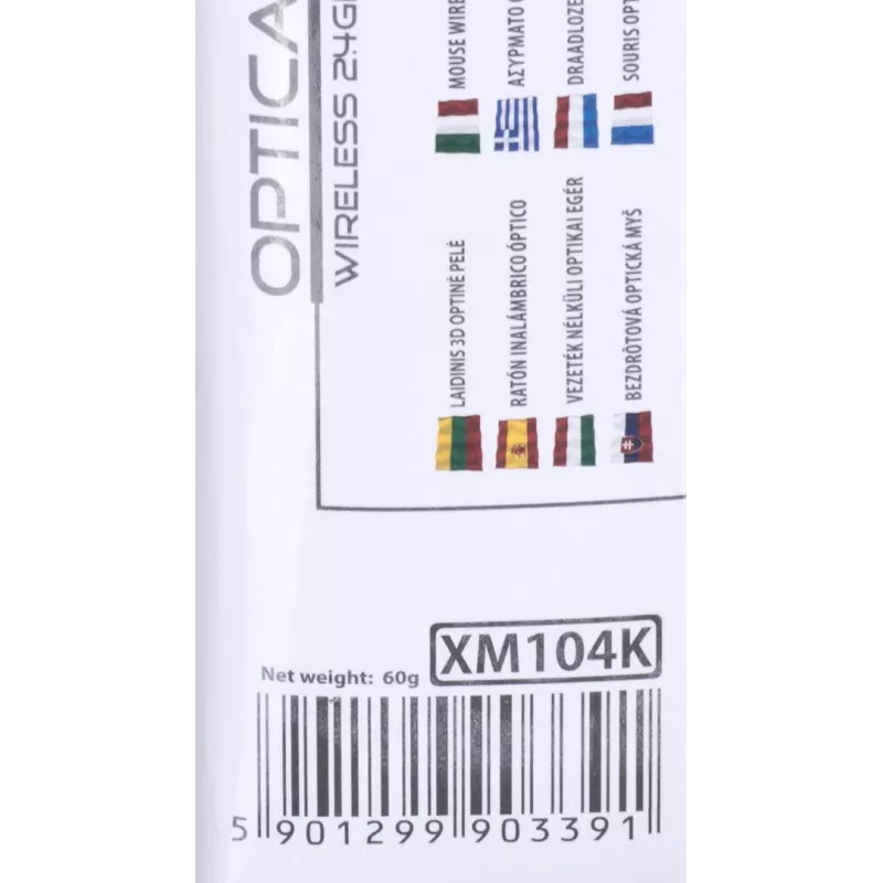 Extreme XM104K ratón USB Type-A óptico 1000 DPI para diestros