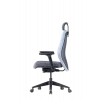 Silla de oficina ergonómica Up Up Athene negra, gris + tejido azul