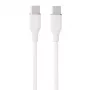 Cable de silicona USB Type-C a Type-C, 100 W (blanco, 1 m)
