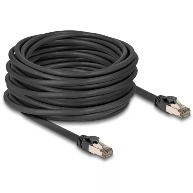 Cable de red DELOCK 80245 Cat6a U/FTP (STP) 15 m RJ-45 a RJ-45 negro