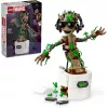 LEGO Marvel Dancing Groot, figura de acción animada construible — personaje de Guardianes de la Galaxia — set de juego interactivo manual para niños — superhéroe