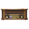 Denver MCR-50MK3 equipo de música retro con tocadiscos, CD/MP3, casete y radio, 2 x 2,5 W, acabado en madera