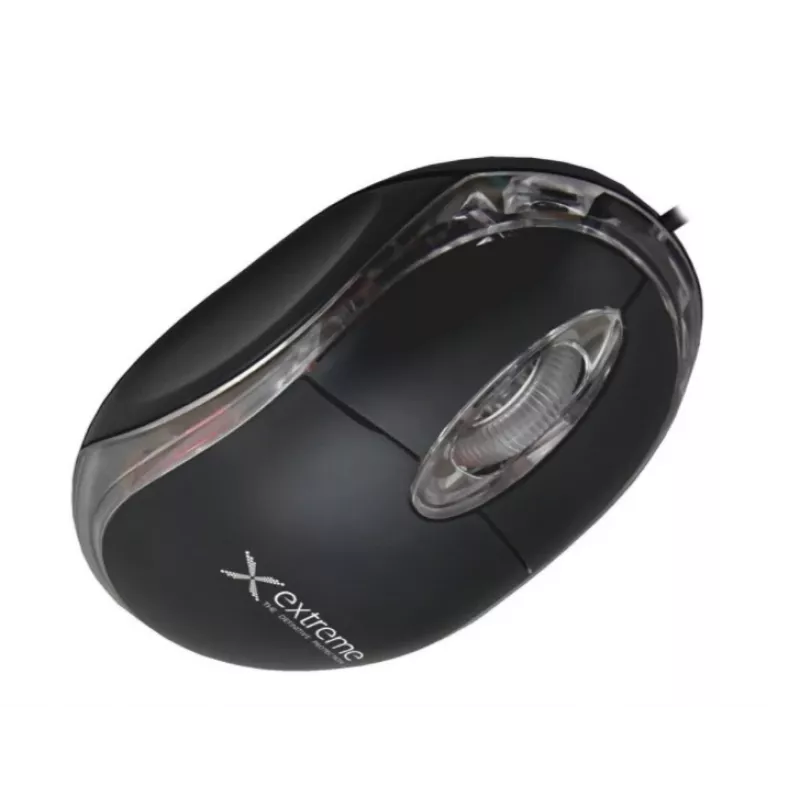 Ratón óptico ambidiestro con cable EXTREME XM102K — 1000 DPI, USB Type-A, cable de 1,2 m, 3 botones